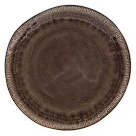 HIT Trading Speiseteller 8er Set WINNI, Braun - Keramik - glasierte Oberfläche - 8er Set