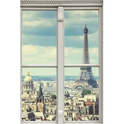 Leinwandbild QUEENCE "Paris", beige (farbe bild(er): natur), B:60cm H:90cm T:90cm, Canvas, Holzrahmen, Bilder, Premium-Leinwandstoff