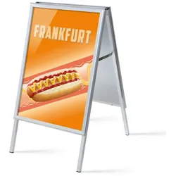 SHOWDOWN Displays Showdown Kundenstopper - DIN A1 - Komplett-Set - Hot Dog Spanisch - Orange/Schwarz