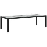VidaXL Gartentisch 250 x 100 x 75 cm Schwarz