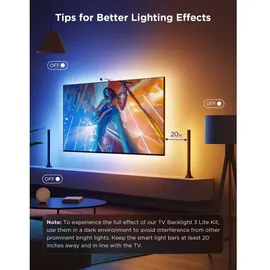 Govee LED Streifen TV Backlight 3 Lite Kit 48 W RGBIC 41 cm