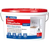 Baufan Innen-Silikatfarbe 5 l Weiß Hochdeckende Innenfarbe auf Silikatbasis