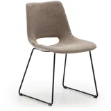 Kave Home 2er Set Kave Home Stuhl Ziggy Stoff Braun