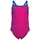 Arena Mädchen Badeanzug LOGO ONE PIECE 003605-680 128 - Freak Rose-Blue - 128