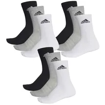 adidas Cushioned Crew Tennissocken 9er Pack Grau/Mehrfarbig 46-48