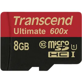 Transcend microSDHC 8GB Class 10 UHS-I 600x + SD-Adapter