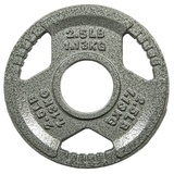 Signature Fitness Hantelscheibe aus Gusseisen für Krafttraining und Gewichtheben, 5,1 cm Mitte, 1,1 kg (einzeln)