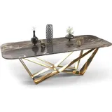 Luxus Esstisch Marmor Esstische Tisch Design Luxus Einrichtung 160x80 JVmoebel - Bunt