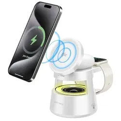 4smarts Qi2 Charging Station Aura Sound weiß