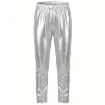 buttinette Kostüm Leggings Silber 128