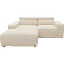 DOMO collection Ecksofa »Brandon kleine Ausführung B/T/H: 214/100/80 cm«, Mit Kopfteilverstellung, auch in Leder und Cord, L-Form