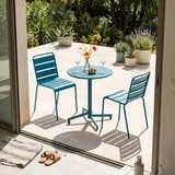 Oviala Palavas Gartenstuhl 2 St. 59 x 59 x 108 cm blau