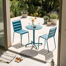 Oviala Palavas Gartenstuhl 2 St. 59 x 59 x 108 cm blau