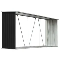 vidaXL Brennholzlager Verzinkter Stahl 330 x 84 x 152 cm Anthrazit