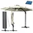 Alu Ampelschirm Ø 300 cm beige inkl. LEDs