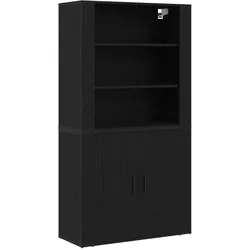 vidaXL Highboard Schwarze Eiche Konstruiertes Holz