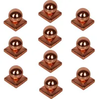 Holmwerk 10x Pfostenkappe Kupfer 91mm Kugel Abdeckkappe Für Pfosten