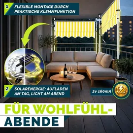 tillvex Klemmmarkise 400 cm gelb/weiß