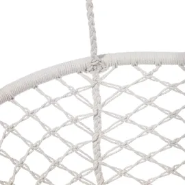 Rebecca Mobili Mobili Rebecca Hängesessel, Weiß, Textil, 130x150x70 cm Gartenmöbel, Hängematten