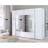 Forte Schwebetürenschrank Narago 270 x 210 x 61 cm weiß