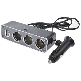 IWH 019014 Zigarettenanzünder-Verteiler Anzahl Zigarettenkupplungen 3 x Schnittstellen: USB 1 x