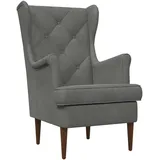 vidaXL Sessel Dunkelgrau Samt 1-St 70 x 70 x 70 cm Grau