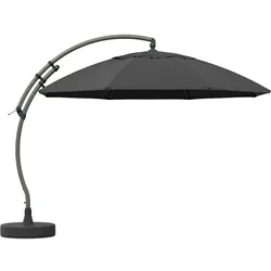 SUN GARDEN Ampelschirm Easy Sun TOP MODE Ø 375 cm silber / anthrazit