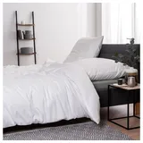 Estella Bettwäsche Valetta Mako-Satin | 135x200 + 80x80 | Elfenbein | mit seidigem Glanz | trocknerfest und pflegeleicht | atmungsaktiv | 100% hochwertige Baumwolle