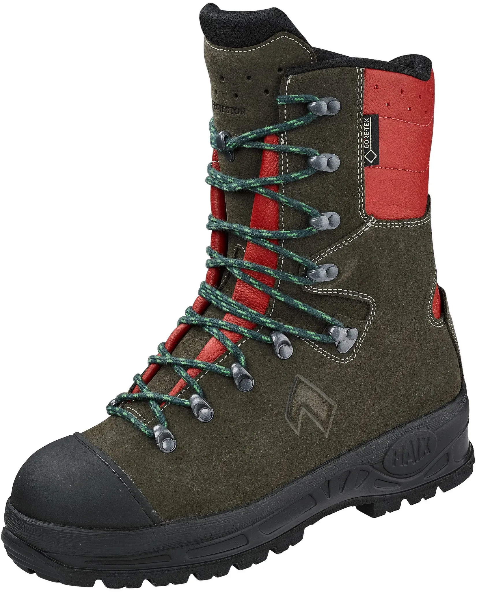 Haix Schnittschutzstiefel Protector Wood, oliv-rot, 44
