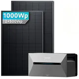 Anker SOLIX Solarbank 2 E1600 Pro mit 500Wp Bifaziales Solarmodul Basic Set - 1000Wp ‚Äì 2 Module
