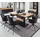 MCA Furniture MCA Cesena Tisch mit Säule 180x100(280) cm Holzwerkstoff/Schwarzgrau