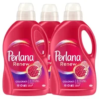 Perlana Renew Coloriertes Flüssigwaschmittel zur Erneuerung der Farbe, für Maschinenwäsche und Handwäsche, neutralisiert schlechte Gerüche auf Stoffen, erneuert die Farben, 24 Waschgänge – 3 Flaschen