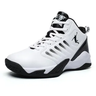Sixfox Sportschuhe Basketballschuhe rutschfeste atmungsaktive Basketballschuhe für Erwachsene9136WeißEU47 - 47 EU