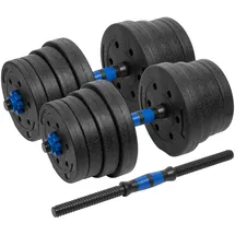 REBEL Bitumen-Hantelset mit Verbindungsstange 2x15 kg, REBEL ACTIVE RBA-2301