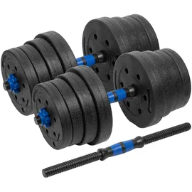 REBEL Bitumen-Hantelset mit Verbindungsstange 2x15 kg, REBEL ACTIVE RBA-2301