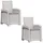 vidaXL Liegesessel Gartenstuhl 56 x 0 x 0 cm grau 2 St.