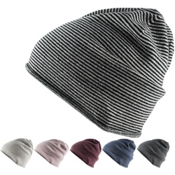 GOLDEN GOAT Barrow Strickmütze Beanie Unisex 100 % Kaschmir Mütze Farbe: Birch/Bright Flamingo