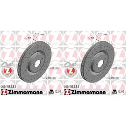 2x Zimmermann Sport-bremsscheiben 350mm Vorne Passend Für Porsche Macan: Bremsscheibe Porsche: 95b615302 Porsche: 95b615302f Porsche: 95b615302r Porsc