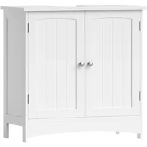 VASAGLE Waschbeckenunterschrank 2 Türen 60,0 x 60,0 x 30,0 cm Weiß