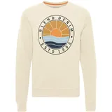 Blend Longpullover BLEND "Sweatshirt BHClios", Herren, Gr. M, beige (cloud cream), Obermaterial: 100% Baumwolle CO., Sweatshirts Longpullover