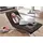 W.Schillig Relaxliege daily dreams Leder 75 x 85 x 169 cm braun mit Kissen