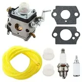 xisrens Carburateur Avec Joint Tuyau D'Essence Bougie D'Allumage Pour Husqvarna 122c 122ldx 122lk Coupe-bordure Remplace 581734301 574386701