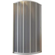 Forte Flex Halbrund-Duschkabine mit Faltduschtür rechts 90 x 70 cm 185 cm Weiß