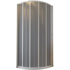 Forte Flex Halbrund-Duschkabine mit Faltduschtür rechts 90 x 70 cm 185 cm Weiß
