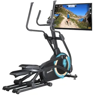Skandika Crosstrainer Carbon P25-G | Crosstrainer für zuhause, klappbar, bis 150 kg, 32 Widerstandsstufen, Bluetooth, App kompatibel | Trainingsgerät für Ausdauertraining