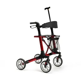 Vermeiren Reise Rollator Quadri Light 3-fach faltbar ultraklein rot