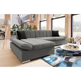 Mirjan24 Ecksofa Silbereichen, Textil, links montierbar, L-Form 278x161 cm, Wohnzimmer, Sofas & Couches, Wohnlandschaften, Ecksofas