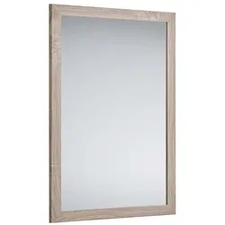 Wandspiegel Holzspiegel Flurspiegel Deko Spiegel Eiche hell Rahmenspiegel H 68cm