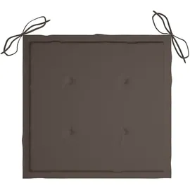 vidaXL Stapelbare Gartenstühle mit Kissen 59 x 95,5 x 26 cm taupe 8 St.