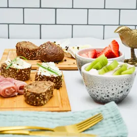 Dune Design 6er Set Frühstücksbrettchen Holz 22x15 Brotzeitbretter Kleine Schneidebretter